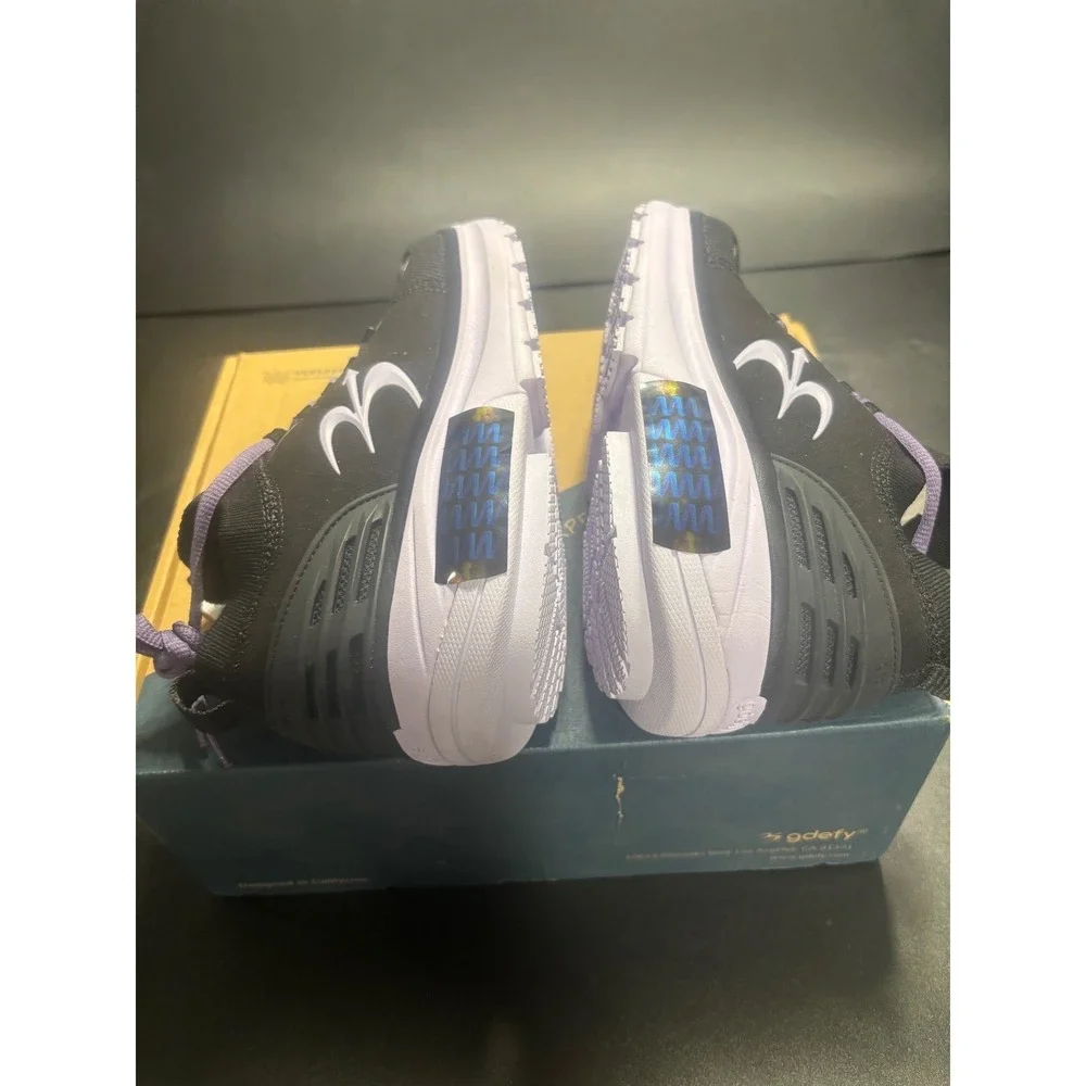 Gravity Defyer MATeeM Black‎ Purple VersoShock Walking Shoes TB9036FLP Women's 7